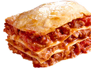 lasagne! - ready to be eaten! pasta..tomatoes..cheese..wow! they're asking you...why don't you eat me??? :D