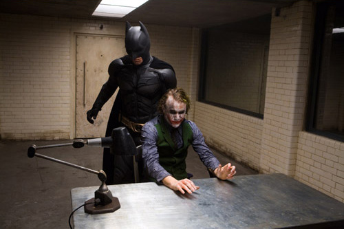 Batman & Joker - Joker being questioned by Batman at the prison.