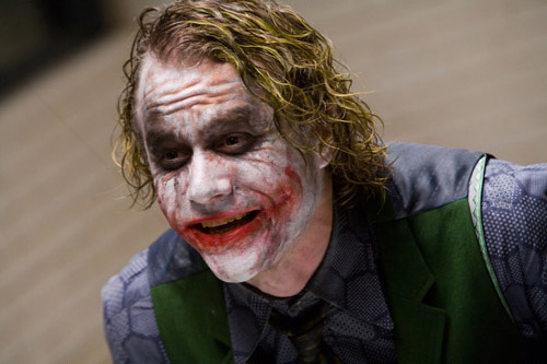 Joker - Heath Ledger who featured The Joker in the Dark Knight.
