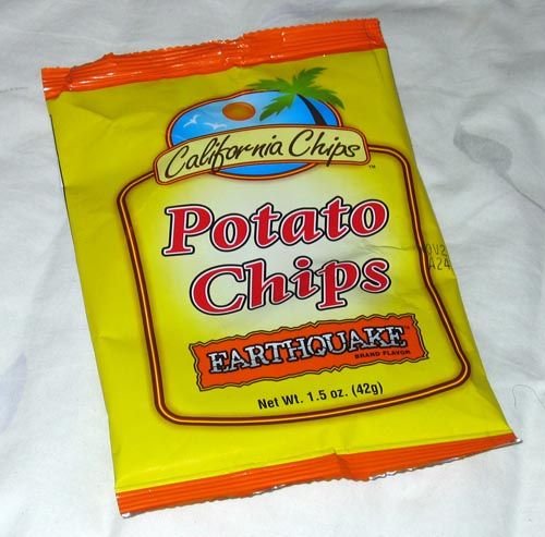 chips - earthquake flavoured potato chips