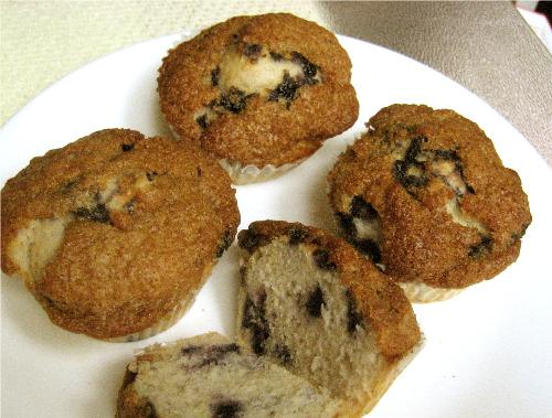 Blueberry Muffins with a Crunchy Glaze - Help yourself to a muffin or two and a nice pat of fresh creamery butter. Mmmmm.