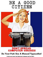 Be good, dont spread Viruses - Those were the days huh! Everybody banding together to fight the scourge of online insecurity.