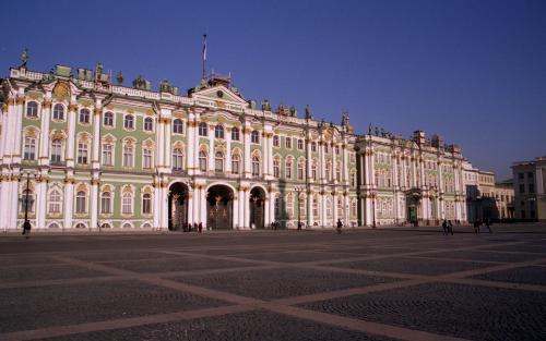 The Winter Palace - The Winter Palace, residence of Russian emperors before the 1917, St.-Petersburg.  Picture is taken in September 2003.