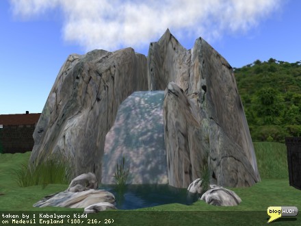 Waterfall - A nice waterfall located at Medevil England in Second Life