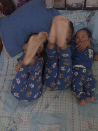 Pyjama babies - These are my 3boys in one of their sleepwear.