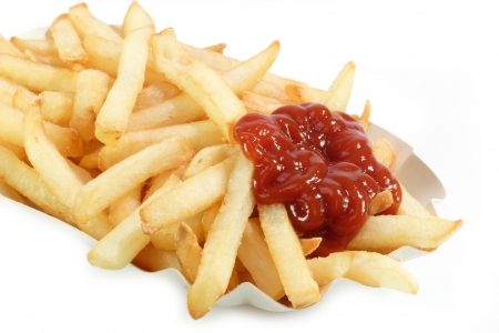 fries and ketchup - fries in ketchup food
