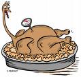 turkey done? - cartoon of turkey with thermometer jabbed into it. Turkey has a painful expression on face.