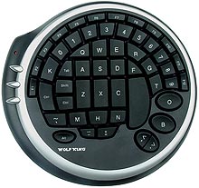Keyboard - circular keyboard with many letters missing
