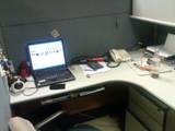 my cubicle - a bit messy but I'm gonna miss this one
