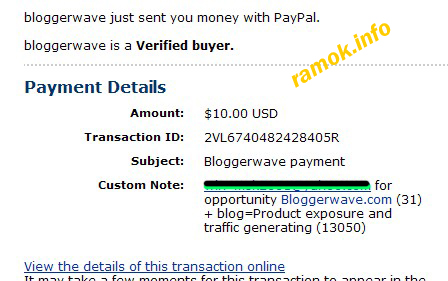 Bloggerwave.com Payment - i received payment from bloggerwave.com after more than 4 months.  more story ramok.info