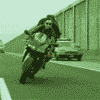 trinity speeding on a bike  - matrix trinity