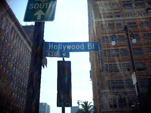 Hollywood - Hollywood blvd street sign
