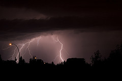 Thunder and lightening  - Storms can be scarey for some