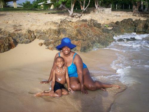 me & my son ... jamacia  - its me