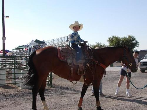 My son's friend enters his first Jr. Rodeo on his  - My son's friend enters his first Jr. Rodeo on his horse