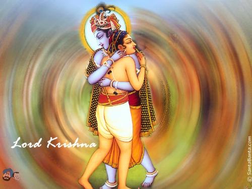krishna with kuselan - Lord krishna with kuselan (or sudhama).