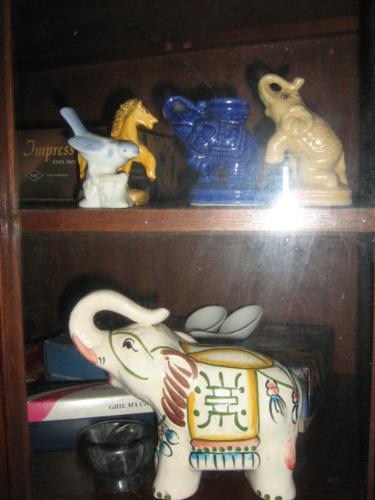 figurines in our cabinet - our collections form other countries and from other people as well.
