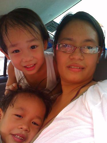 Me and the kids - When we have long drives, we usually entertain ourselves taking photos. This makes the travel fun. We take time in taking pictures. But this time Kayil and Mico joined my supposed to be ME only take.