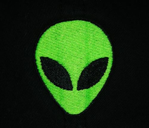 alien face - Alien green face.