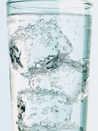 Ice Water - Glass Filled with ice cold water.