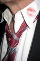 was it your fault? - A small clip of a man with a tux and on white collar a lipstick mark