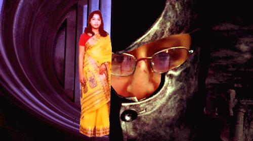 Me and my love  - Thats me in that mask and my girlfriend Nivedita with me. A constant support to my survival.