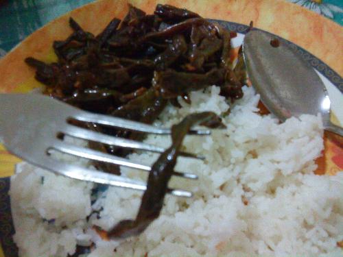string beans adobo - it doesn't look good but it has a great flavor you'll love.