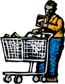 shopping -  Man with groceries