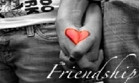 Friendship - Friends holding hands, forming a heart.