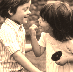 boy and girl - sharing