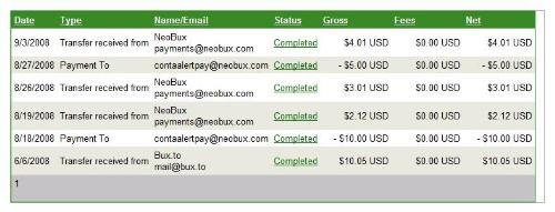 Neobux Payment Proof - Here's a screenshot from my AlertPay account which shows that Neobux has really paid me!