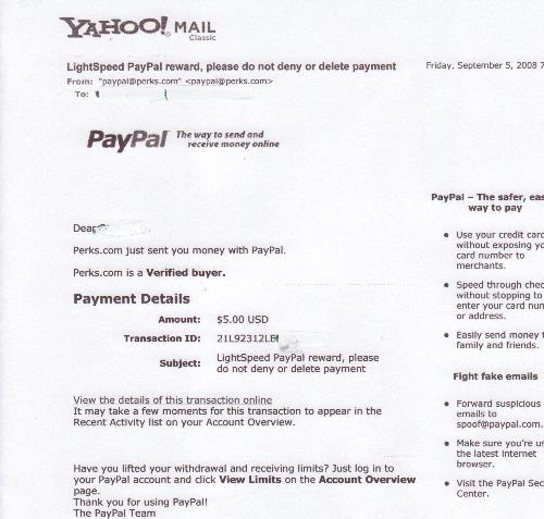 Lightspeed payment proof 09.05.08 - Lightspeed payment proof 09.05.08
This a great survey site and has paid me several times already. 
I believe over 25 bucks. 