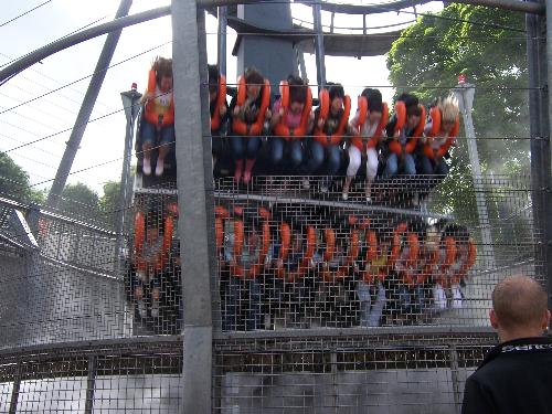Oblivion at Alton Towers UK - This ride just drops you straight down into a hole, it is pretty freaky!