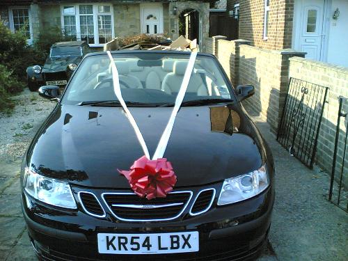 car - car with ribbon