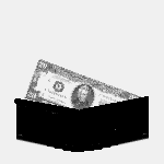 a black wallet - watch the bucks in and out of the wallet, just like my old wallet