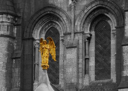 Golden Angel St. Finbar's Cathedral - Picture of the Golden Angel on St. Finbar's Cathedral in Cork, Ireland