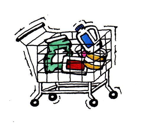 supermarket cart - products that you buy