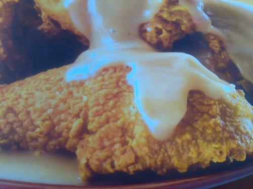 eating food - fried chicken