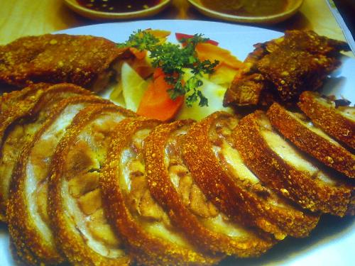 eating food - crispy and yummy pata