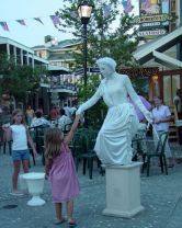 A living statue - Real person dressed as a statue in a street