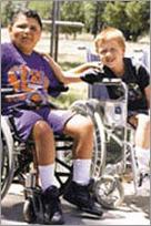 MDA kids at camp - Some of the money Jerry Lewis raises sends kids like these to camp each summer.