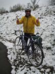 Two Thumbs Up - This biker shows a doubly positive attitude.