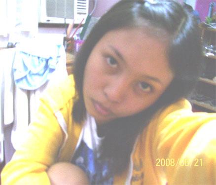 bangs pulled back - I pulled my bangs back. I took this photo after class.