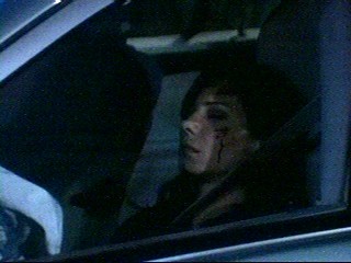 Claudia - screen cap of Claudia in her car after Sonny hit her