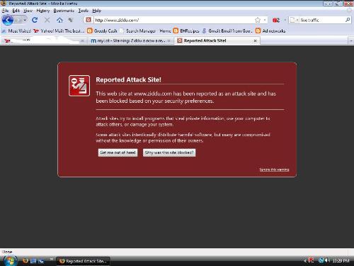 ziddu - attack site