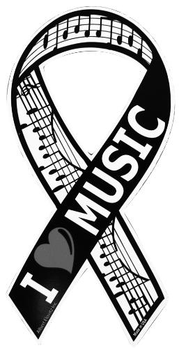 I love music - I love music ribbon
