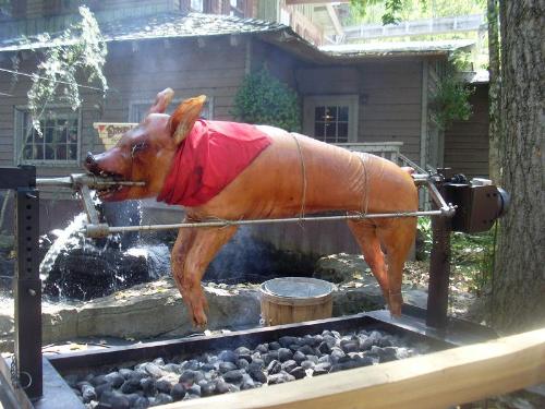 Roasted pig - A roasted pig which very special food in my country my friend send me this photo.