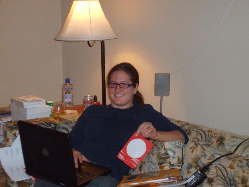 Working Hard - Getting ready to burn a CD of my portfolio in preparation of getting a job.