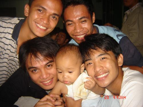 at the training - my training mates..