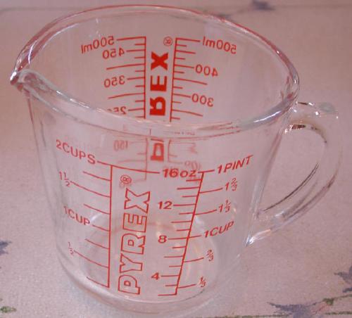 measuring cup - a liquid measuring cup.